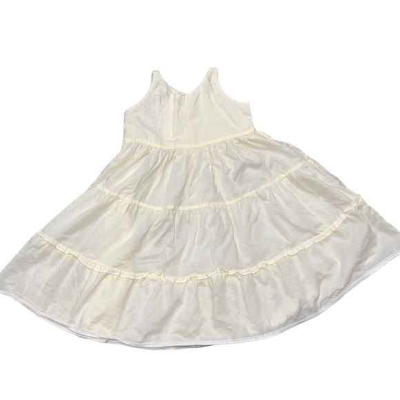 Strasburg Girl’s Pale Yellow Embroidered Cotton Sundress size 4